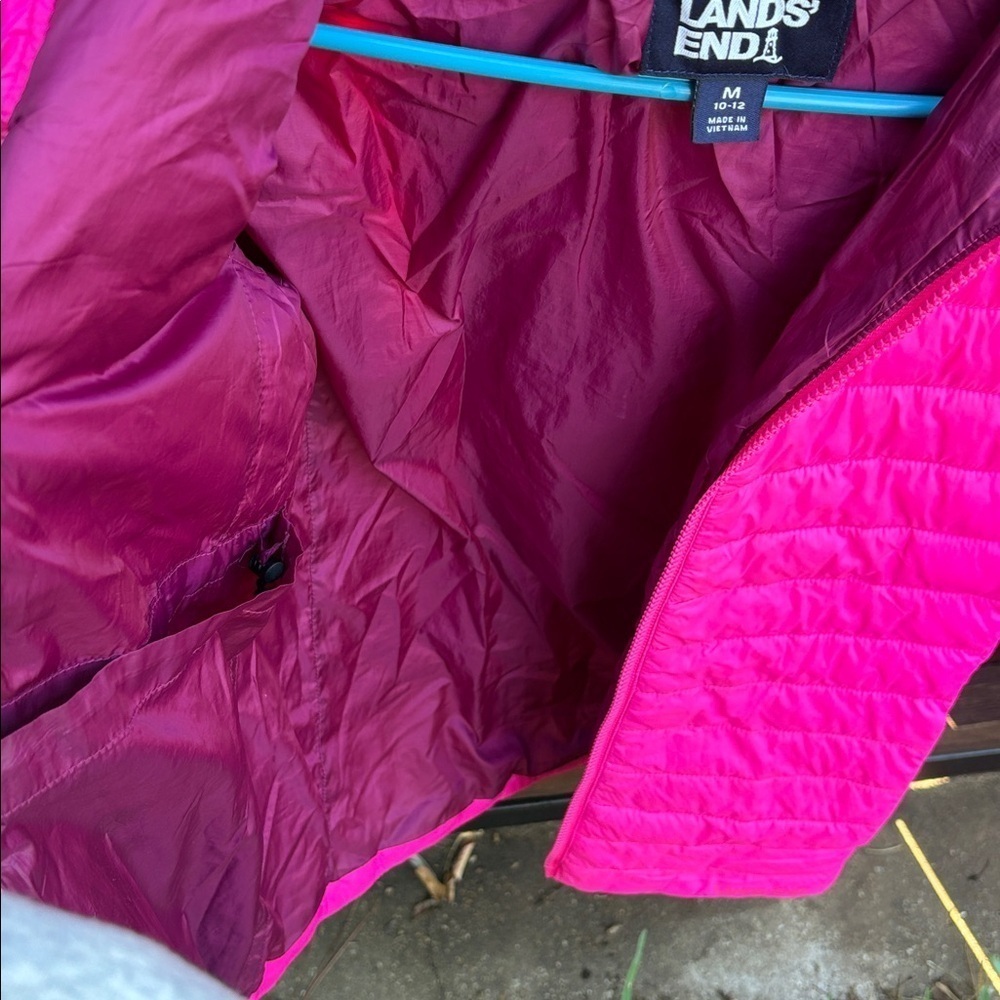 Lands' End Fuchsia Quilted Jacket - Picture 5 of 8